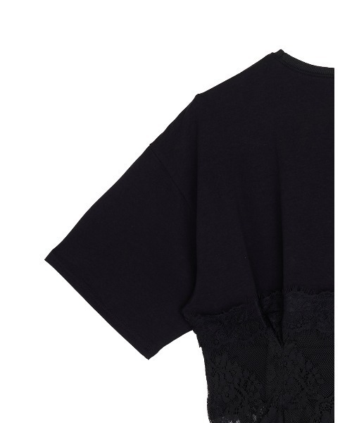 Ameri(アメリ)の「CORSET LIKE LACE DOCKING TEE(Tシャツ/カットソー・レディース・ホワイト/ブラック/レッド・FREE)」の7枚目の写真