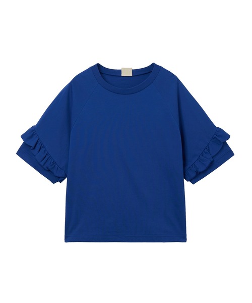 mici(ミチ)の「mici/BACK RAFFLE TEE(Tシャツ/カットソー・レディース・ブルー/オフホワイト/ブラック・ONE SIZE)」の15枚目の写真