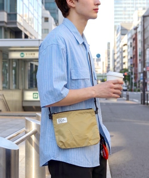CAMPFREE（キャンプフリー）の「[キャンプフリー] CAMPFREE ナイロン サコッシュ リップストップ（ショルダーバッグ・レディース・ネイビー/ブルー/サンドベージュ/オフホワイト/ミント/オリーブ/ブラック・FREE）」の3枚目の写真