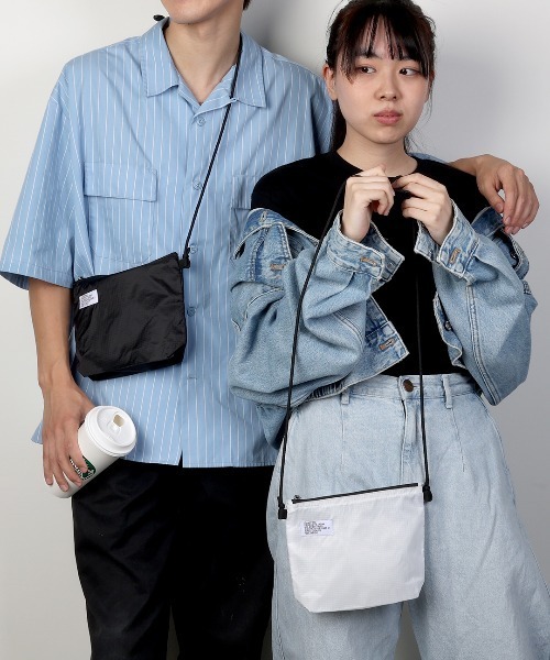 CAMPFREE（キャンプフリー）の「[キャンプフリー] CAMPFREE ナイロン サコッシュ リップストップ（ショルダーバッグ・レディース・ネイビー/ブルー/サンドベージュ/オフホワイト/ミント/オリーブ/ブラック・FREE）」の15枚目の写真