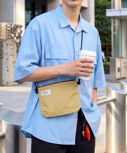 CAMPFREE（キャンプフリー）の「[キャンプフリー] CAMPFREE ナイロン サコッシュ リップストップ（ショルダーバッグ・レディース・ネイビー/ブルー/サンドベージュ/オフホワイト/ミント/オリーブ/ブラック・FREE）」の14枚目の写真