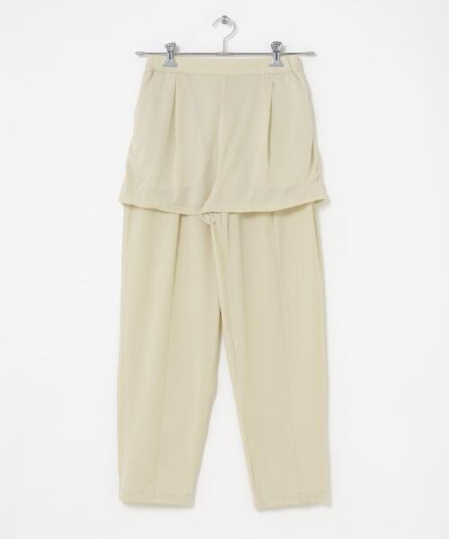ITEMS URBANRESEARCH(アイテムズ アーバンリサーチ)の「タックテーパードストレッチパンツ(その他パンツ・レディース・ブラック/キャメル/ライトベージュ・FREE)」の5枚目の写真