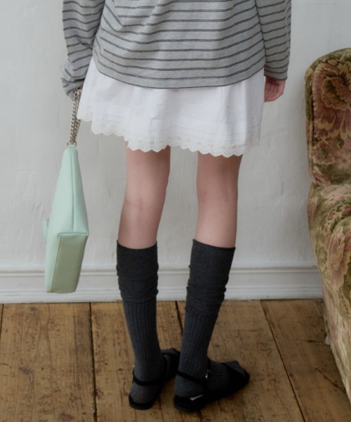 GIUNON(ジウノン)の「hem lace tuck skirt / ヘムレースタックスカート(スカート・レディース・ホワイト・FREE)」の15枚目の写真