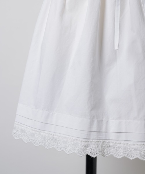 GIUNON(ジウノン)の「hem lace tuck skirt / ヘムレースタックスカート(スカート・レディース・ホワイト・FREE)」の2枚目の写真