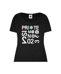 オリーブ Uネック ドット スリムフィット 半袖Tシャツ 3 COLORS
