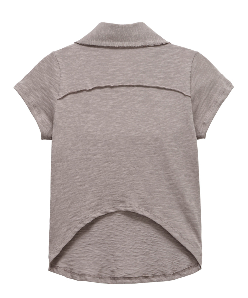 PAHISUM(パヒサム)の「ボタンカラー スリムTシャツ_ベージュ(Tシャツ/カットソー・レディース・その他・1/2)」の5枚目の写真