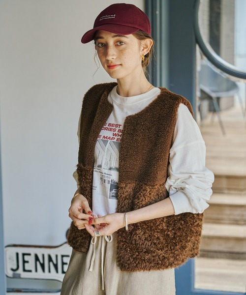 GEORGE'S(ジョージズ)の「ファーボア切替ベスト(ベスト・レディース・ブラウン/モカ/アイボリー・FREE)」の18枚目の写真