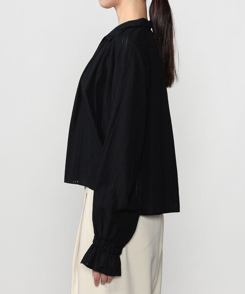 Bshop（ビショップ）の「INDIA INDUSTRY | コットン 長袖スキッパーシャツ WOMEN（シャツ/ブラウス・レディース・アイボリー/ブラック・1）」の13枚目の写真