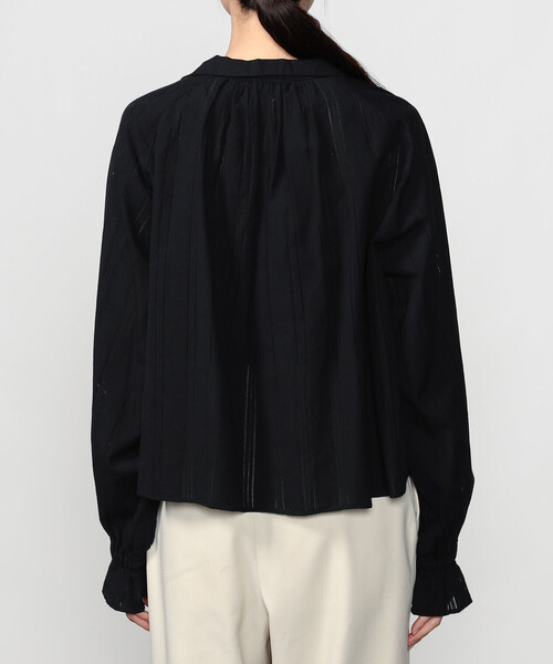 Bshop（ビショップ）の「INDIA INDUSTRY | コットン 長袖スキッパーシャツ WOMEN（シャツ/ブラウス・レディース・アイボリー/ブラック・1）」の14枚目の写真
