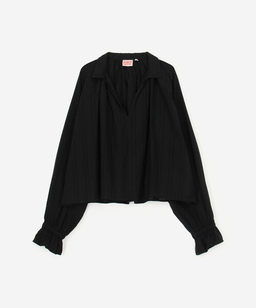 Bshop（ビショップ）の「INDIA INDUSTRY | コットン 長袖スキッパーシャツ WOMEN（シャツ/ブラウス・レディース・アイボリー/ブラック・1）」の18枚目の写真