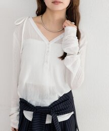 サイドスリットヘンリーカットソー