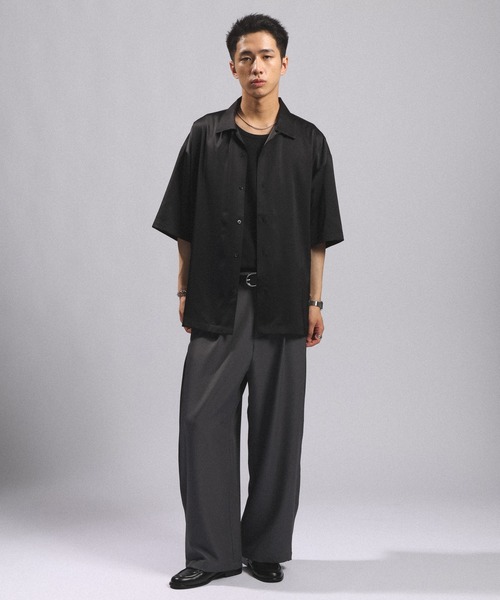 RAGEBLUE(レイジブルー)の「BACK CHAIN SATIN OPEN COLLAR SHIRTS/バックチェーンサテンカイキンシャツ(シャツ/ブラウス・メンズ・グレー/ホワイト/ブラック・MEDIUM/LARGE)」の15枚目の写真