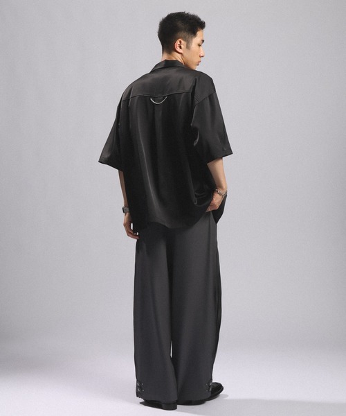RAGEBLUE(レイジブルー)の「BACK CHAIN SATIN OPEN COLLAR SHIRTS/バックチェーンサテンカイキンシャツ(シャツ/ブラウス・メンズ・グレー/ホワイト/ブラック・MEDIUM/LARGE)」の14枚目の写真