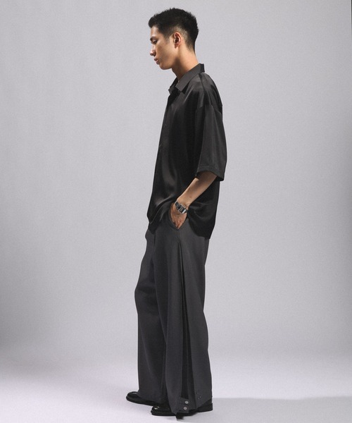 RAGEBLUE(レイジブルー)の「BACK CHAIN SATIN OPEN COLLAR SHIRTS/バックチェーンサテンカイキンシャツ(シャツ/ブラウス・メンズ・グレー/ホワイト/ブラック・MEDIUM/LARGE)」の12枚目の写真