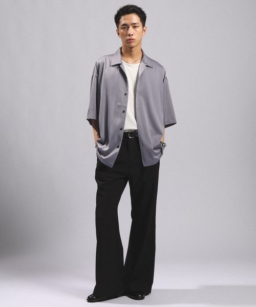 RAGEBLUE(レイジブルー)の「BACK CHAIN SATIN OPEN COLLAR SHIRTS/バックチェーンサテンカイキンシャツ(シャツ/ブラウス・メンズ・グレー/ホワイト/ブラック・MEDIUM/LARGE)」の8枚目の写真