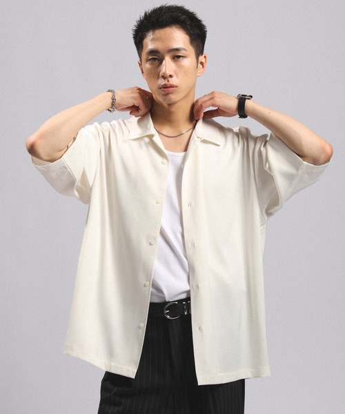 RAGEBLUE(レイジブルー)の「BACK CHAIN SATIN OPEN COLLAR SHIRTS/バックチェーンサテンカイキンシャツ(シャツ/ブラウス・メンズ・グレー/ホワイト/ブラック・MEDIUM/LARGE)」の19枚目の写真