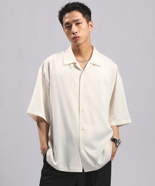 RAGEBLUE(レイジブルー)の「BACK CHAIN SATIN OPEN COLLAR SHIRTS/バックチェーンサテンカイキンシャツ(シャツ/ブラウス・メンズ・グレー/ホワイト/ブラック・MEDIUM/LARGE)」の17枚目の写真