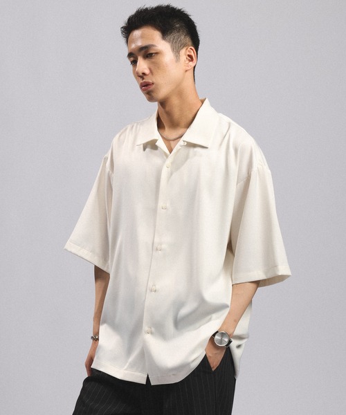RAGEBLUE(レイジブルー)の「BACK CHAIN SATIN OPEN COLLAR SHIRTS/バックチェーンサテンカイキンシャツ(シャツ/ブラウス・メンズ・グレー/ホワイト/ブラック・MEDIUM/LARGE)」の16枚目の写真