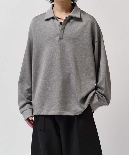 Lui's(ルイス)の「ポンチオーバーポロL/S(ポロシャツ・メンズ・ホワイト/ブラック/グレー系その他・FREE)」の3枚目の写真