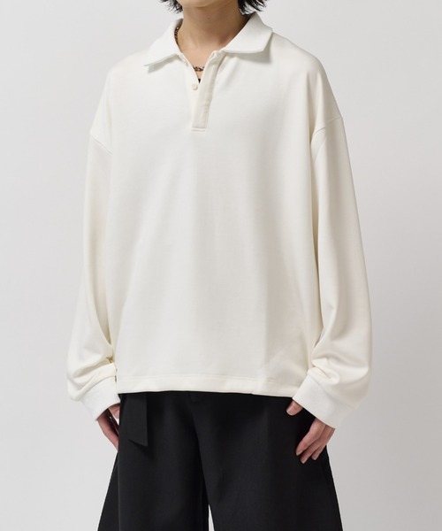 Lui's(ルイス)の「ポンチオーバーポロL/S(ポロシャツ・メンズ・ホワイト/ブラック/グレー系その他・FREE)」の4枚目の写真