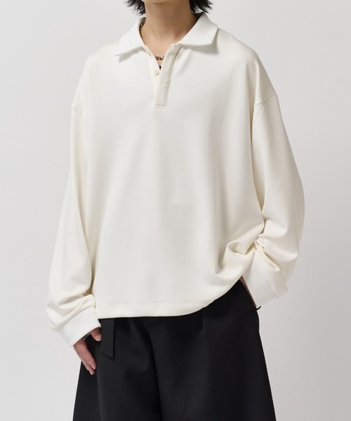 Lui's(ルイス)の「ポンチオーバーポロL/S(ポロシャツ・メンズ・ホワイト/ブラック/グレー系その他・FREE)」の5枚目の写真