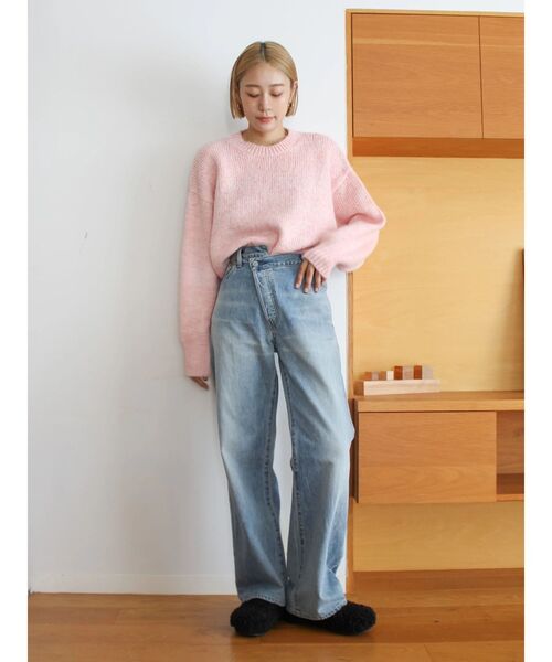 Ungrid（アングリッド）の「リメイクデザインルーズデニム（デニムパンツ・レディース・ブルー・26inch/25inch/24inch/23inch）」の9枚目の写真