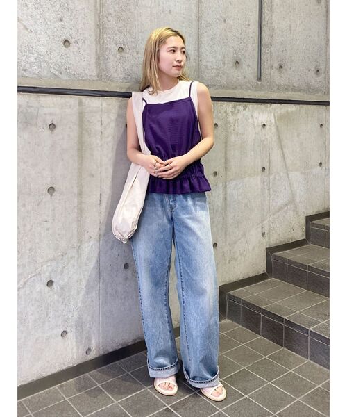 Ungrid（アングリッド）の「リメイクデザインルーズデニム（デニムパンツ・レディース・ブルー・26inch/25inch/24inch/23inch）」の16枚目の写真