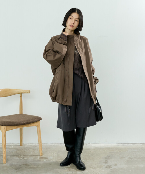 FREAK'S STORE(フリークスストア)の「+Phenix × FREAK'S STORE/プラスフェニックス 別注 GORE-TEX WINDSTOPPER SHORT MODS COAT/ゴアテックス ウインドストッパーショート モッズコート/モッズコート(モッズコート・レディース・ブラック/ブラウン/ネイビー・MEDIUM/SMALL)」の5枚目の写真