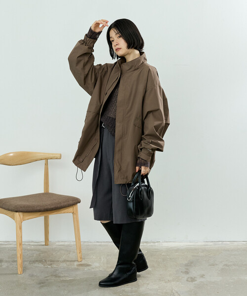 FREAK'S STORE(フリークスストア)の「+Phenix × FREAK'S STORE/プラスフェニックス 別注 GORE-TEX WINDSTOPPER SHORT MODS COAT/ゴアテックス ウインドストッパーショート モッズコート/モッズコート(モッズコート・レディース・ブラック/ブラウン/ネイビー・MEDIUM/SMALL)」の6枚目の写真