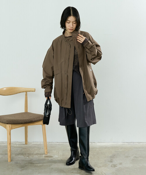 FREAK'S STORE(フリークスストア)の「+Phenix × FREAK'S STORE/プラスフェニックス 別注 GORE-TEX WINDSTOPPER SHORT MODS COAT/ゴアテックス ウインドストッパーショート モッズコート/モッズコート(モッズコート・レディース・ブラック/ブラウン/ネイビー・MEDIUM/SMALL)」の8枚目の写真