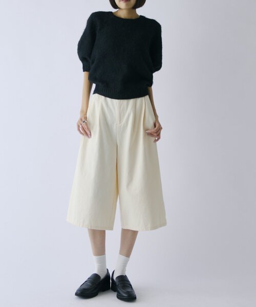goocy（グーシー）の「チノハーフパンツ（その他パンツ・レディース・アイボリー/ブラック・FREE）」の3枚目の写真