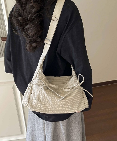 Miniministore(ミニミニストア)の「軽いチェック柄ショルダーバッグレディース(ショルダーバッグ・レディース・ブラック/ベージュ/パープル/ブラウン/カーキ・FREE)」の8枚目の写真