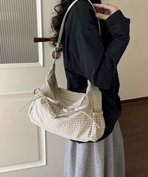 Miniministore(ミニミニストア)の「軽いチェック柄ショルダーバッグレディース(ショルダーバッグ・レディース・ブラック/ベージュ/パープル/ブラウン/カーキ・FREE)」の6枚目の写真