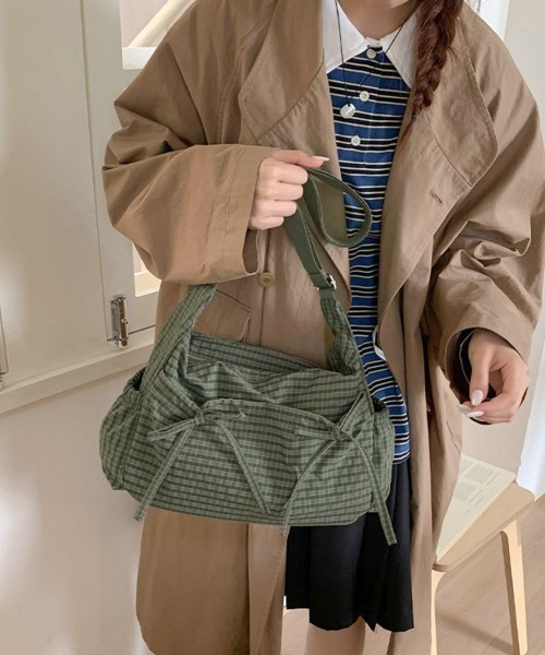 Miniministore(ミニミニストア)の「軽いチェック柄ショルダーバッグレディース(ショルダーバッグ・レディース・ブラック/ベージュ/パープル/ブラウン/カーキ・FREE)」の20枚目の写真