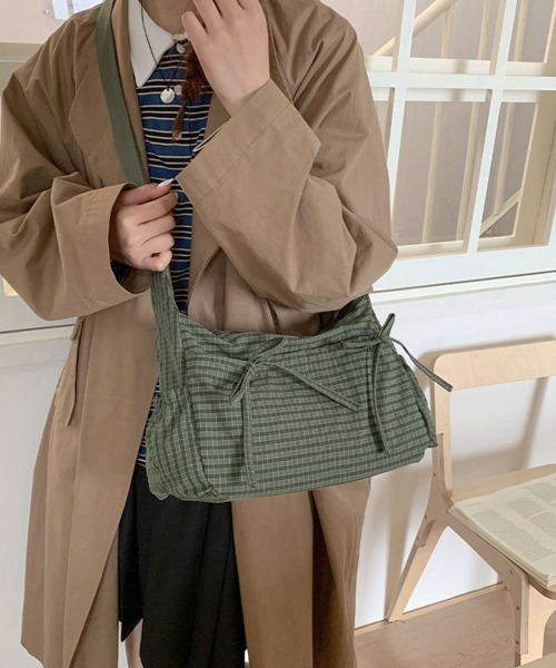 Miniministore(ミニミニストア)の「軽いチェック柄ショルダーバッグレディース(ショルダーバッグ・レディース・ブラック/ベージュ/パープル/ブラウン/カーキ・FREE)」の19枚目の写真