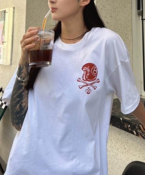 CELENA BEATS(セレナビーツ)の「バックダイヤグラフィックプリントTシャツ(Tシャツ/カットソー・メンズ・ホワイト・L/M/S)」の4枚目の写真