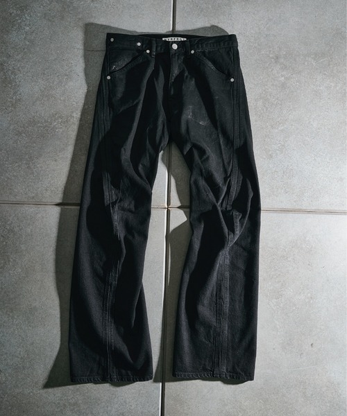 NVRFRGT(ネヴァーフォーゲット)の「別注 COATING FADE TWIST JEANS(デニムパンツ・メンズ・インディゴブルー/ブラック・1/2/3/4)」の17枚目の写真