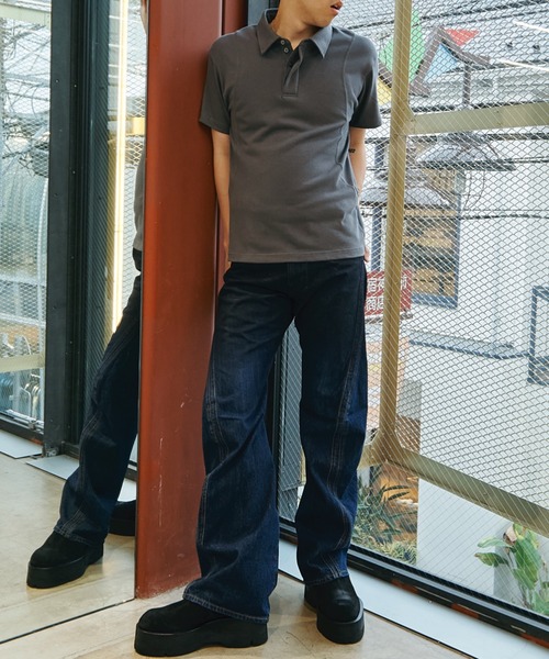 NVRFRGT(ネヴァーフォーゲット)の「別注 COATING FADE TWIST JEANS(デニムパンツ・メンズ・インディゴブルー/ブラック・1/2/3/4)」の6枚目の写真