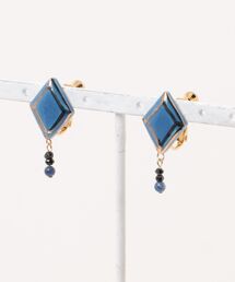 irodorijewel cut  ソーダライト+スピネルのearring（hishigata)