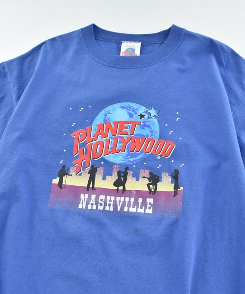 VINTAGE(ヴィンテージ)の「【USED】90's PLANET HOLLYWOOD “NASHVILLE” Tシャツ USA製(Tシャツ/カットソー・メンズ・ブルー・X-LARGE)」の2枚目の写真