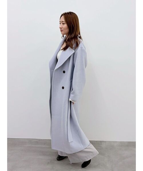 LAGUNAMOON（ラグナムーン）の「2WAYカラーロングコート（チェスターコート・レディース・オレンジ/モカ/ブルー/アイボリー・SMALL/MEDIUM）」の7枚目の写真