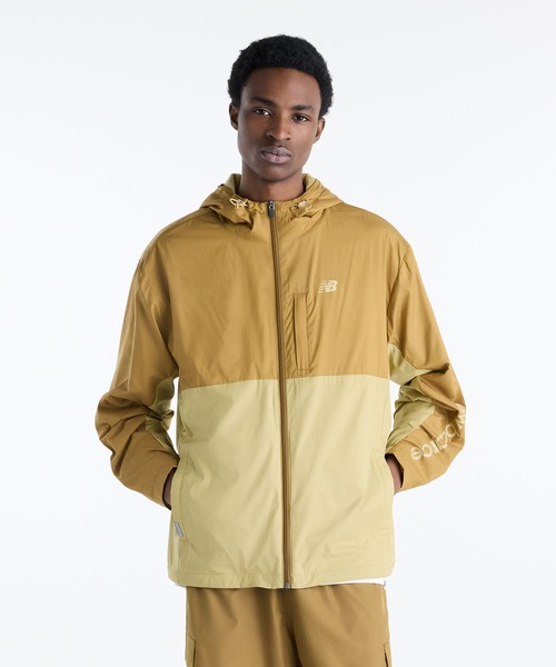 NEW BALANCE(ニューバランス)の「ウーブントラックジャケット 裏トリコット起毛(ブルゾン・メンズ・グレイッシュブルー/カーキブラウン/ブラック・SMALL/LARGE/MEDIUM/XX-LARGE/X-LARGE)」の1枚目の写真