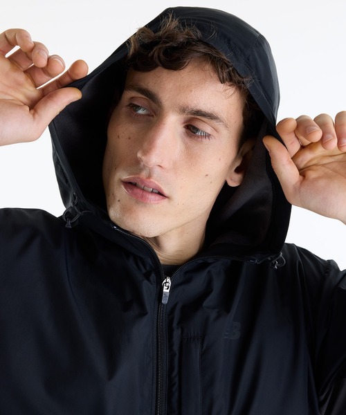 NEW BALANCE(ニューバランス)の「ウーブントラックジャケット 裏トリコット起毛(ブルゾン・メンズ・グレイッシュブルー/カーキブラウン/ブラック・SMALL/LARGE/MEDIUM/XX-LARGE/X-LARGE)」の6枚目の写真