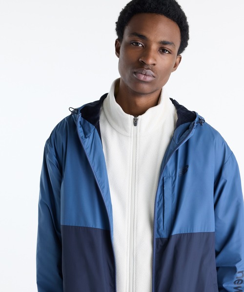 NEW BALANCE(ニューバランス)の「ウーブントラックジャケット 裏トリコット起毛(ブルゾン・メンズ・グレイッシュブルー/カーキブラウン/ブラック・SMALL/LARGE/MEDIUM/XX-LARGE/X-LARGE)」の14枚目の写真