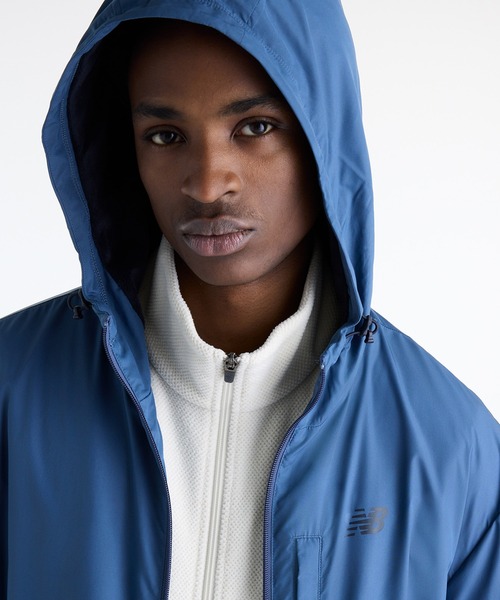 NEW BALANCE(ニューバランス)の「ウーブントラックジャケット 裏トリコット起毛(ブルゾン・メンズ・グレイッシュブルー/カーキブラウン/ブラック・SMALL/LARGE/MEDIUM/XX-LARGE/X-LARGE)」の16枚目の写真