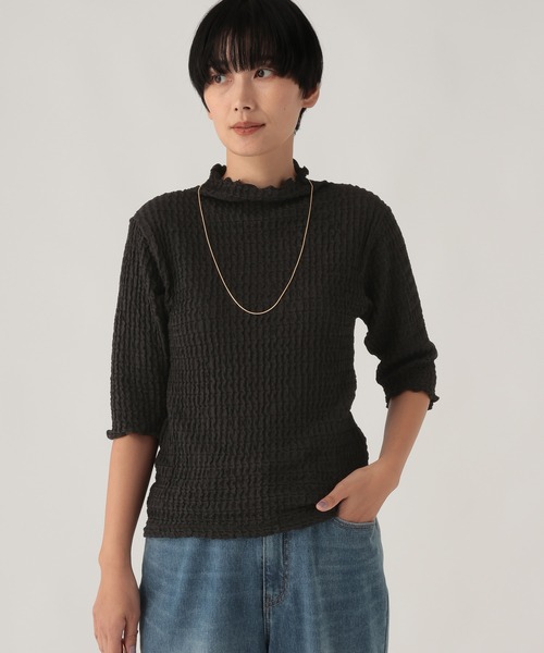 Elura（エルーラ）の「シャーリングカットソー/1079327（Tシャツ/カットソー・レディース・ブラック/グリーン系その他/オフホワイト・FREE）」の12枚目の写真