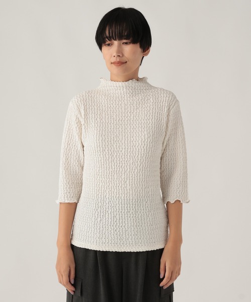 Elura（エルーラ）の「シャーリングカットソー/1079327（Tシャツ/カットソー・レディース・ブラック/グリーン系その他/オフホワイト・FREE）」の17枚目の写真