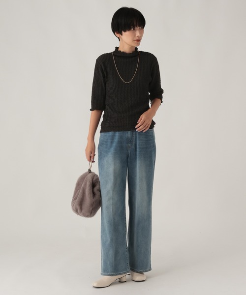 Elura（エルーラ）の「シャーリングカットソー/1079327（Tシャツ/カットソー・レディース・ブラック/グリーン系その他/オフホワイト・FREE）」の11枚目の写真
