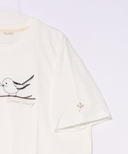 go slow caravan(ゴースローキャラバン)の「NUEVO BLANCA/ヌエヴォブランカ シマエナガ刺繍 TEE(Tシャツ/カットソー・レディース・パープル/ホワイト・FREE)」の5枚目の写真