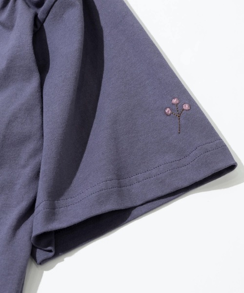 go slow caravan(ゴースローキャラバン)の「NUEVO BLANCA/ヌエヴォブランカ シマエナガ刺繍 TEE(Tシャツ/カットソー・レディース・パープル/ホワイト・FREE)」の6枚目の写真